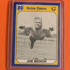 Joe Beinor #114 1990 Notre Dame Collegiate Collection Football Trading Card